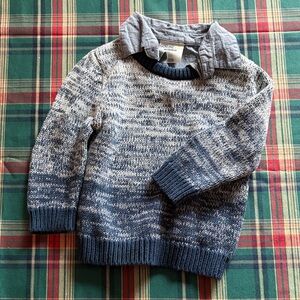 Men's Marled Navy Crewneck Sweater